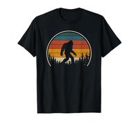 Vintage Squatch Divertente Sasquatch retrò Foresta Tramonto Fresco Maglietta