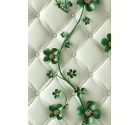 Vintage St. Patrick's Day Green Shamrocks: 100 Unlined blank interior Pages, 6"x9" for Writing, Sketching, notes and creative ideas.