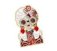 Vintage Stile Sovietico Cartoon Ragazza Testa Spilla Lega Zinchi Gioielli Da Collezione Storia Appassionati Spilla Pin, Misura unica, come descritto