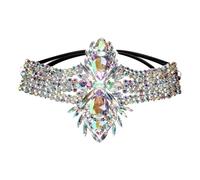 Vintage Strass Leg Chain Elastico Stretch Cord Belly Dance Body Jewelry Catena Coscia Per Le Donne Accessorio Del Partito Elastico Coscia Gioielli, Misura unica, come descritto, come descritto