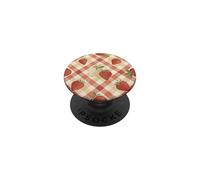Vintage Strawberry Gingham Plaid Fruit Pattern PopSockets PopGrip Adesivo