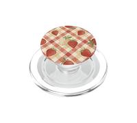 Vintage Strawberry Gingham Plaid Fruit Pattern PopSockets PopGrip per MagSafe
