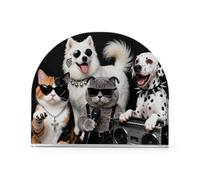 Vintage Street Art Gatti e Cani Cool acrilico quadrato portatovaglioli per bagno ristorante portatovaglioli autoportante per bagno decorazione casa ristorante 2Pack