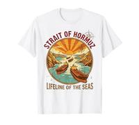 Vintage Stretto di Hormuz | Viaggio Marittimo retrò Anni '70 Maglietta