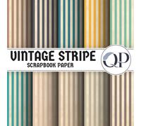 Vintage Stripe Scrapbook Paper: 8.5x8.5, Double-Sided Decorative Vintage Stripe Pages for Scrapbooking, Decoupage, DIY, Paper for Junk Journaling, Wrapping Paper