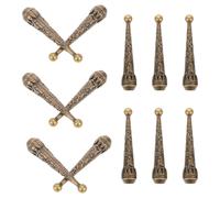 Vintage Style Dark Brown Metal Bolo Tie Tips for DIY Clothes Craft Projects