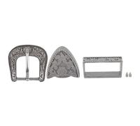 Vintage Style Handmade Carving Alloy Waist Belt Buckle Set for Collar Saddle Accessories 3 Sizes 25mm 30mm 40mm Inner Diameter Men Women Electroplated Dragon Design (Inner diameter 30mm)