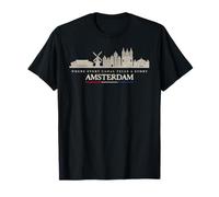 Vintage sullo Skyline di Amsterdam Maglietta