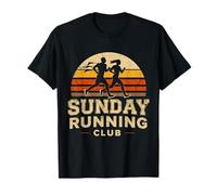 Vintage Sunday Running Club Retro Jogging Graphic Maglietta