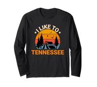 Vintage Sunset Tennessee, Hiking Camping, Outdoors Tennessee Maglia a Manica