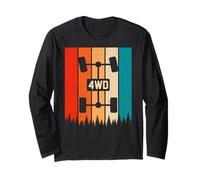 Vintage Sunset UTV ATV Quad 4WD Retro Offroad Overland 4x4 Maglia a Manica