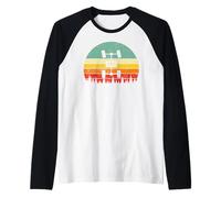 Vintage Sunset UTV ATV Quad 4WD Retro Offroad Overland 4x4 Maglia con Maniche Raglan