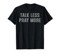 Vintage Talk Less Pray More Christian Believer Fede Gesù Maglietta