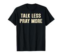 Vintage Talk Less Pray More Christian Believer Fede Gesù Maglietta