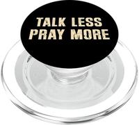 Vintage Talk Less Pray More Christian Believer Fede Gesù PopSockets PopGrip per MagSafe