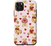 Vintage Teddy Bear Coquette Aesthetic Pink Valentines Girl Custodia per iPhone 11 Pro Max