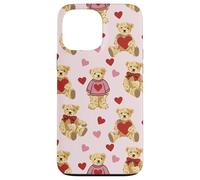 Vintage Teddy Bear Coquette Aesthetic Pink Valentines Girl Custodia per iPhone 13 Pro Max