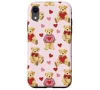 Vintage Teddy Bear Coquette Aesthetic Pink Valentines Girl Custodia per iPhone XR