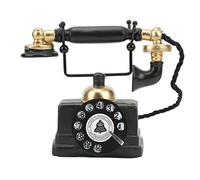Vintage Telephone Model Decoration, Decorative Antique Phone Model, Retro Simulated Classic Rotary Dial Design with Authentic Curves, Resin Ornament for Living Room Bar Cafe Store