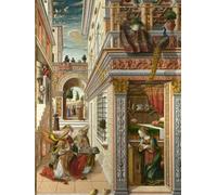 Vintage The Annunciation with Saint Emidius UFO Theme Notebook: 8 1/2 x 11 100 Lined Pages Journal, Diary, Cahier