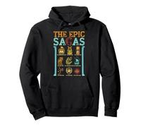 Vintage The Epic Saga Itaca Odysseus Musical Wisdom Thunder Felpa con Cappuccio