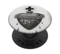 Vintage The Sacred Heath Of Jesus Christ T-Shirt Catholic PopSockets PopGrip Adesivo