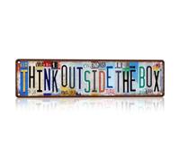 Vintage Think outside the box Metal Sign Wall Decor