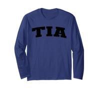 Vintage Tia Spagnolo Zia Distressed Bold Identità Classico Maglia a Manica