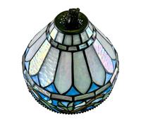 Vintage Tiffany Ciondolo Luci Mediterranean Barocco Stained Vetro Appeso Lampada