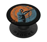 Vintage tiro sportivo tiro a volo tiro al piattello PopSockets PopGrip Adesivo