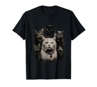 Vintage Tough Cats Mafia Style Gangster Cat Retro Design Maglietta