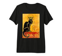 Vintage Tour du Chat Noir Gatto Nero per Halloween Maglietta Premium