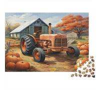 Vintage Tractor Farm 1000 Pezzi Cartolina Premium Pacchetto Puzzle Senior Jigsaw Entusiasti Difficile Sfidante Decorazione Murale Pacchetto Valore 52x38cm/1000pcs