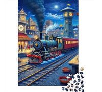 Vintage Train Station Puzzle Giochi 1000 Pezzi Regalo Per Lui E Per Lei Arte Interesting Puzzle Adulti Idea Regalo Per 52x38cm/1000pcs