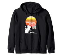 Vintage Tramonto Cat Gamer - Pawsed Il Mio Gioco Gattini Felpa con Cappuccio