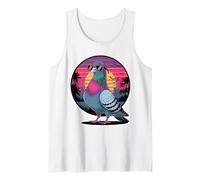 Vintage Tramonto Cool Pigeon Retro per gli amanti degli uccelli Fanciers Canotta