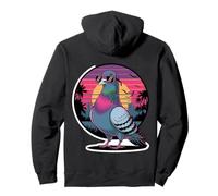 Vintage Tramonto Cool Pigeon Retro per gli amanti degli uccelli Fanciers Felpa con Cappuccio