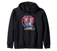 Vintage Tramonto Cool Pigeon Retro per gli amanti degli uccelli Fanciers Felpa con Cappuccio
