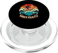 Vintage Tramonto Quando Pig Fly 1600s Divertente Detto Umoristico PopSockets PopGrip per MagSafe