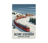 Vintage Travel Svizzera Railway Pass Metallo Tin Sign