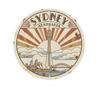 Vintage Travel Sydney Australia Nautical Metal Tin Sign