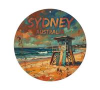 Vintage Travel Sydney Australia Pathfinder Metal Tin Sign