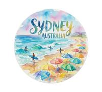 Vintage Travel Sydney Australia Pearl Metal Tin Sign