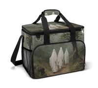 Vintage Tre Fantasmi Camminando nel Bosco Camping Cooler Bag Isolato Spiaggia Refrigeratori Portatile A Prova di Perdite Borse con Tracolla