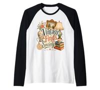 Vintage Trova tesori parsimoniosi della società Maglia con Maniche Raglan
