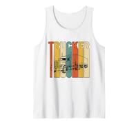 Vintage Trucker Big Rig Semi Truck Driver Arte Distressed Canotta