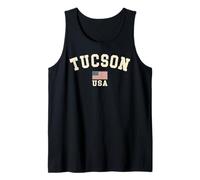 Vintage Tucson USA Bandiera Americana Arizona Cool Souvenir Retro Canotta