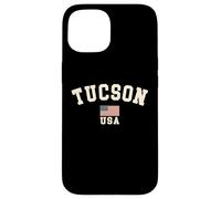 Vintage Tucson USA Bandiera Americana Arizona Cool Souvenir Retro Custodia per iPhone 15