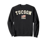 Vintage Tucson USA Bandiera Americana Arizona Cool Souvenir Retro Felpa