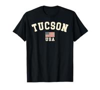 Vintage Tucson USA Bandiera Americana Arizona Cool Souvenir Retro Maglietta